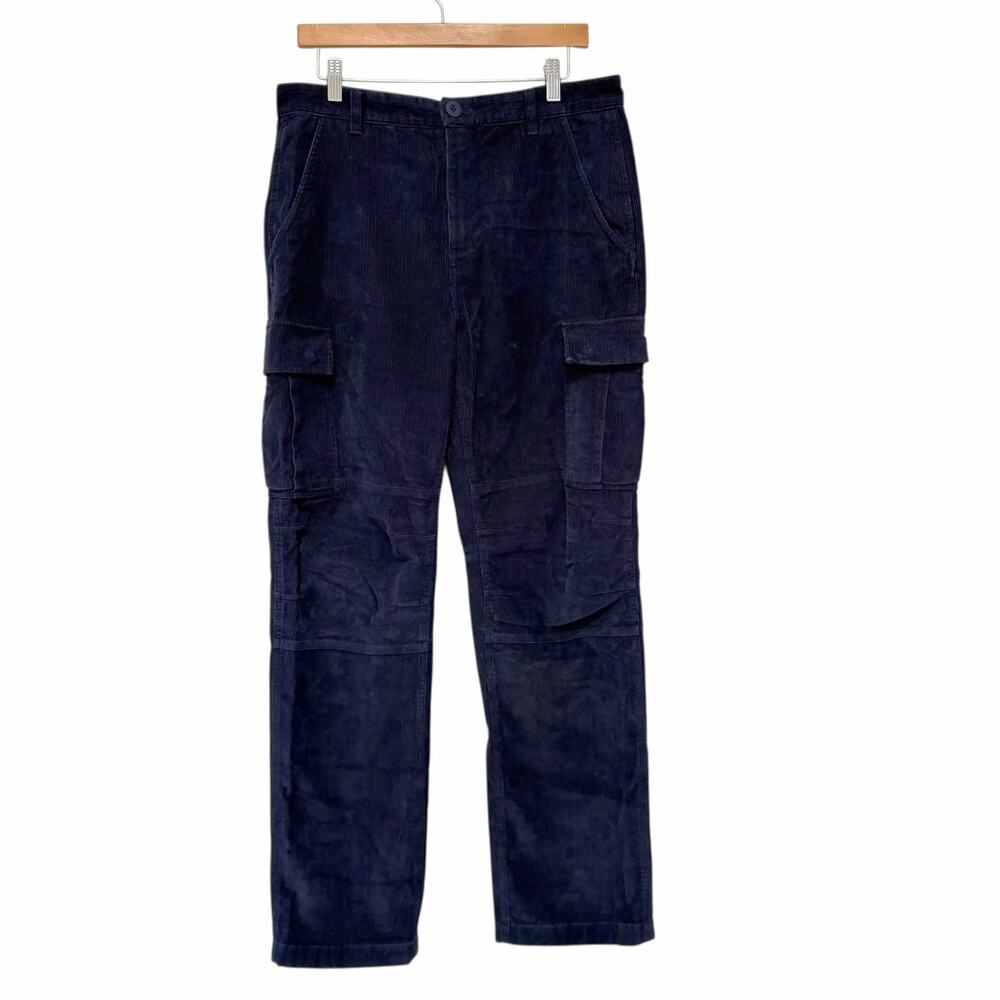 OVO Octobers Very Own Navy Blue Corduroy Cargo Pants Sz 32